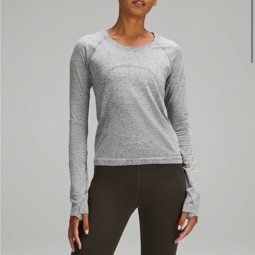 Swiftly tech long sleeve shirt 2.0 slate/white